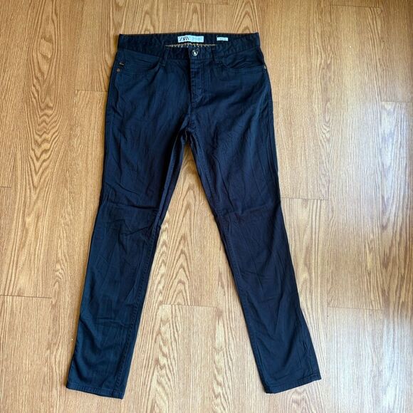 Zara skinny fit Black cotton blend 5 pockets pants Men size 32 - Picture 1 of 10